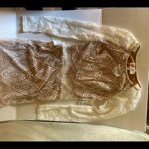 Two piece lace mini skirt and top